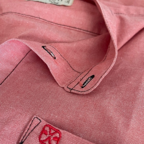 FALBBUTI by Padilla‎ Men's Melon Pink Casual Button Down Dress Shirt-Size L - Picture 4 of 7